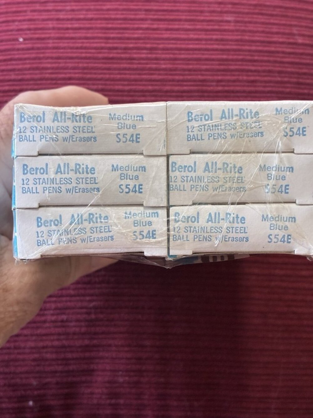 Mint Sealed 72 VtG Berol All-Rite S54E Pens NOS Stainless Steel 6 Box Master Blk